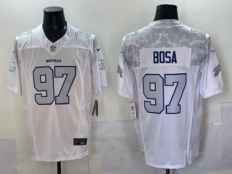 Men Buffalo Bills #97 Bosa Nike White 2025 Rivalries Collection Limited NFL Jersey 011